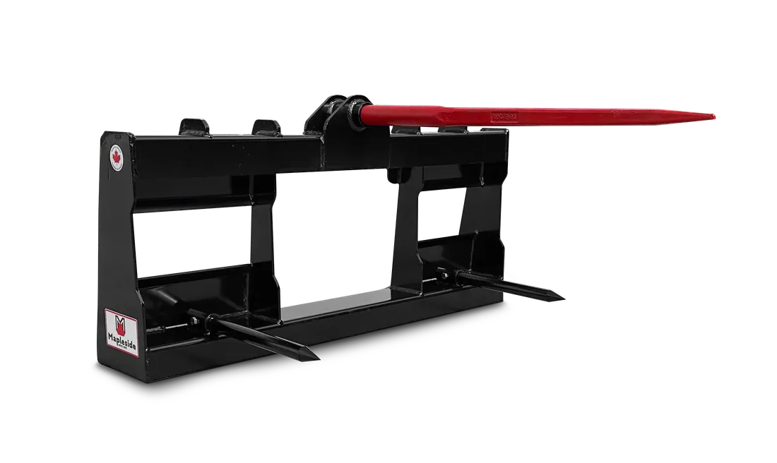 Single Prong Bale Spear Skid Steer Q-Tach w/49" Tine
